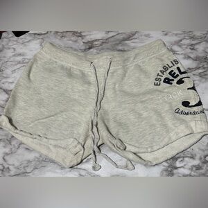Zara Gray Athletic Shorts with Drawstring Waist